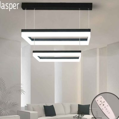 لوستر آویز جاسبر دو طبقه ریموت دار دیمیبل سیلانور