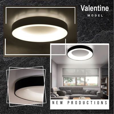 لوستر آویز والنتین دایره ریموت دار دیمیبل 60 سانت سیلانور